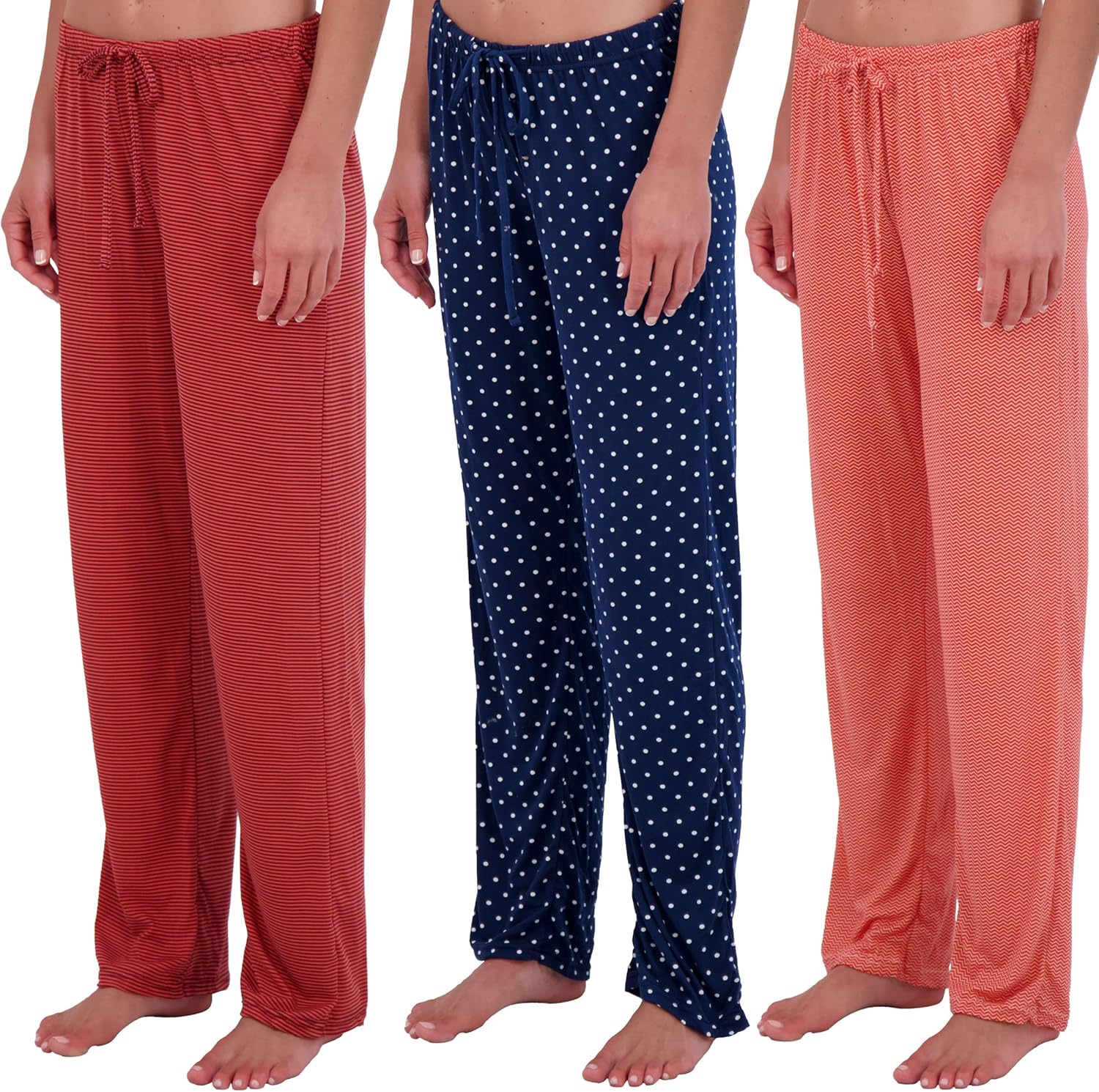 Ultra-Soft Comfy Pajama Lounge Pants for Women - 3 Pack