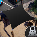 ColourTree Super Ring 16ft x 20ft Black Rectangle Sun Shade Sail