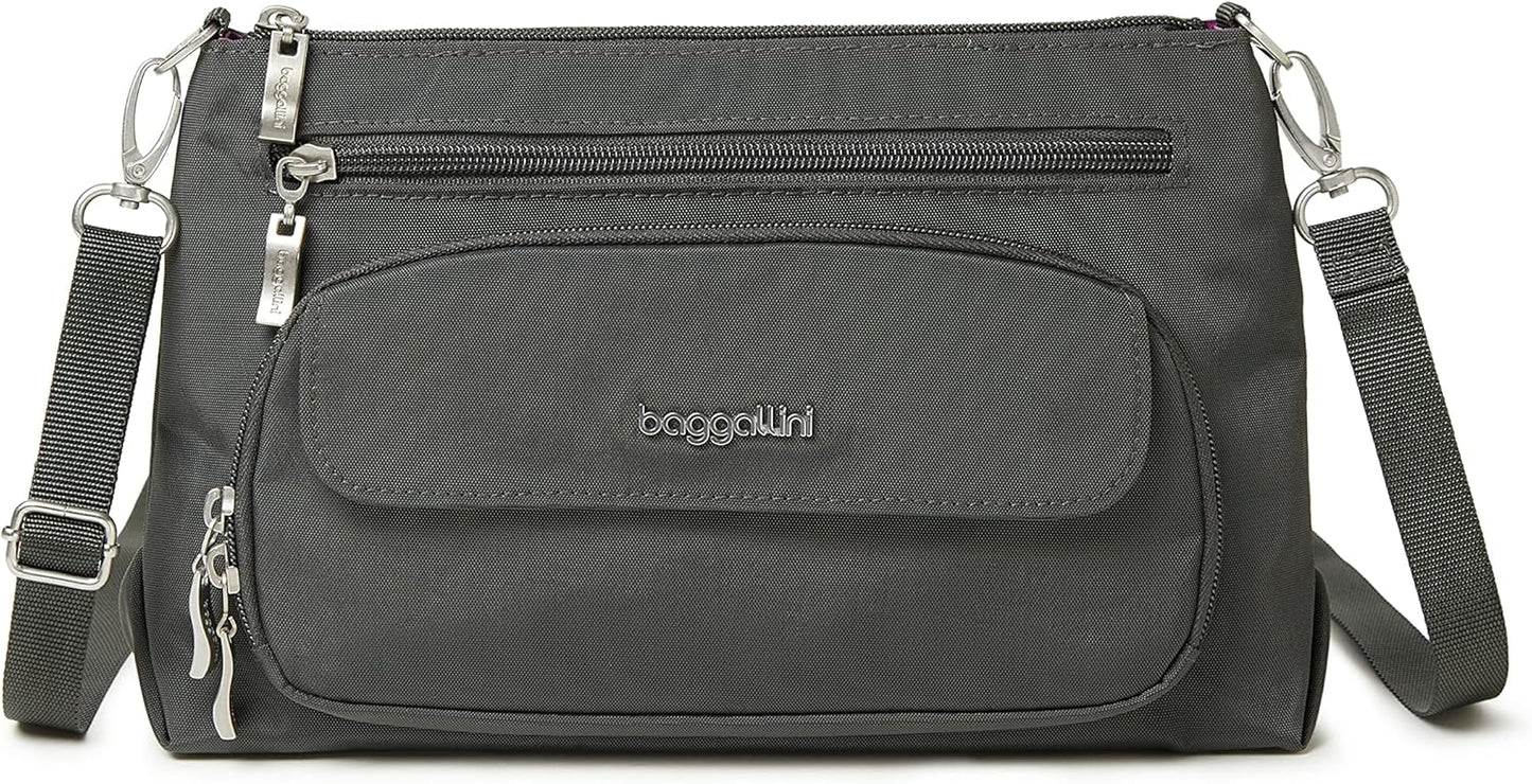 Baggallini Original Everyday Crossbody Bag for Women RFID Safe