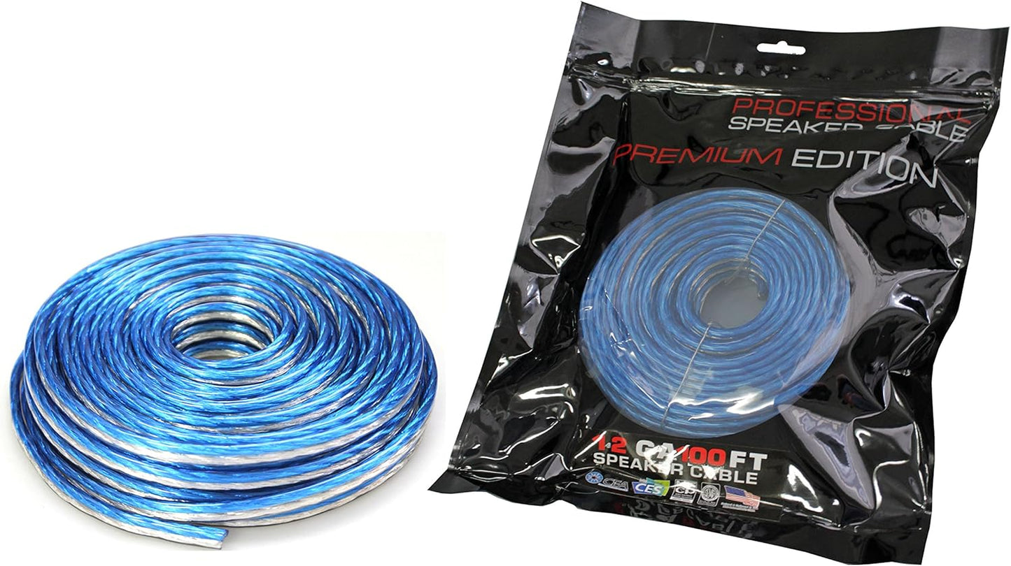 Professional Premium Speaker Wire 12 Ga 100ft for Audio Needs