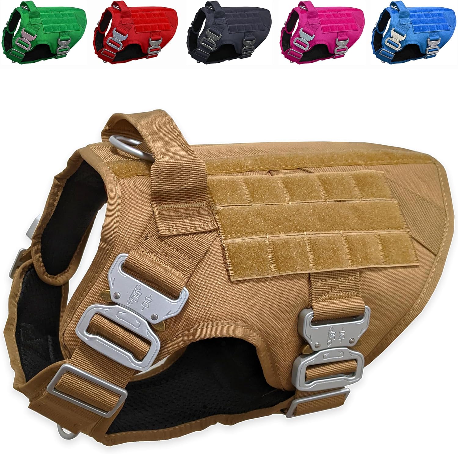 Tactical Dog Harness for Large Dogs - No-Pull, Waterproof Design