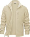 MAGCOMSEN Men's Winter Zip Up Polar Fleece Jacket - Warm Midweight