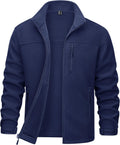 MAGCOMSEN Men's Winter Zip Up Polar Fleece Jacket for Outdoor