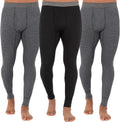 Men's Recycled Premium Waffle Thermal Long Johns Bottoms - 2 Pack