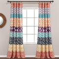 Bohemian Stripe Window Curtain Panels Pair 52in x 95in - Bold Boho