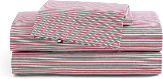 Tommy Hilfiger Twin XL Sheet Set with Crisp Cotton Percale