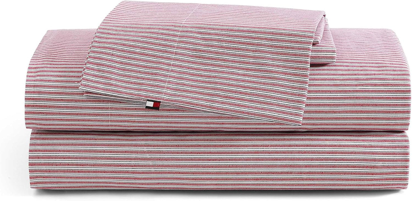 Tommy Hilfiger Twin Sheet Set - Crisp Cotton Percale Bedding