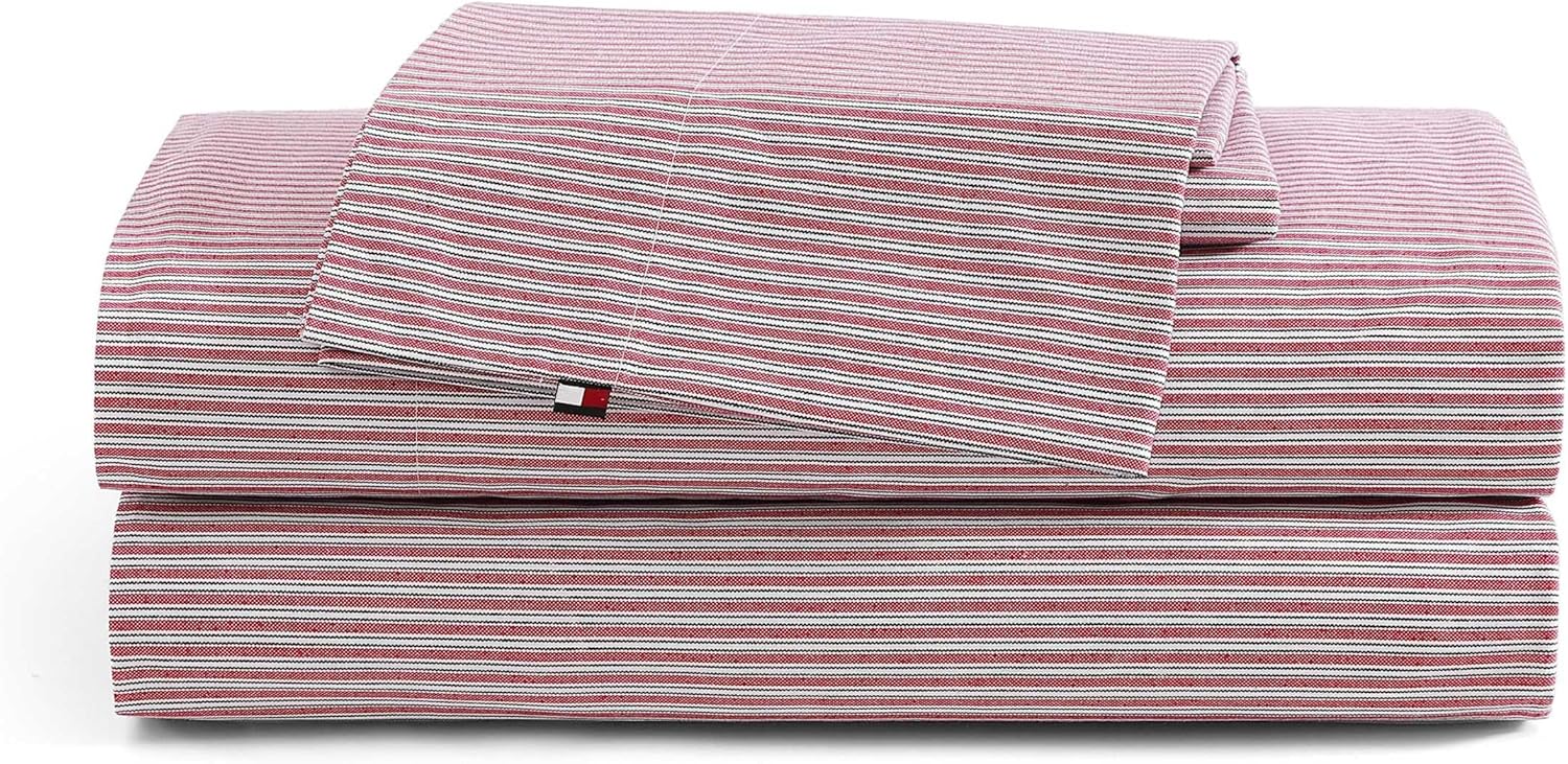 Tommy Hilfiger Twin Sheet Set - Crisp Cotton Percale Bedding