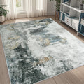 5x7 Area Rugs for Living Room: Abstract Non Slip Carpet
