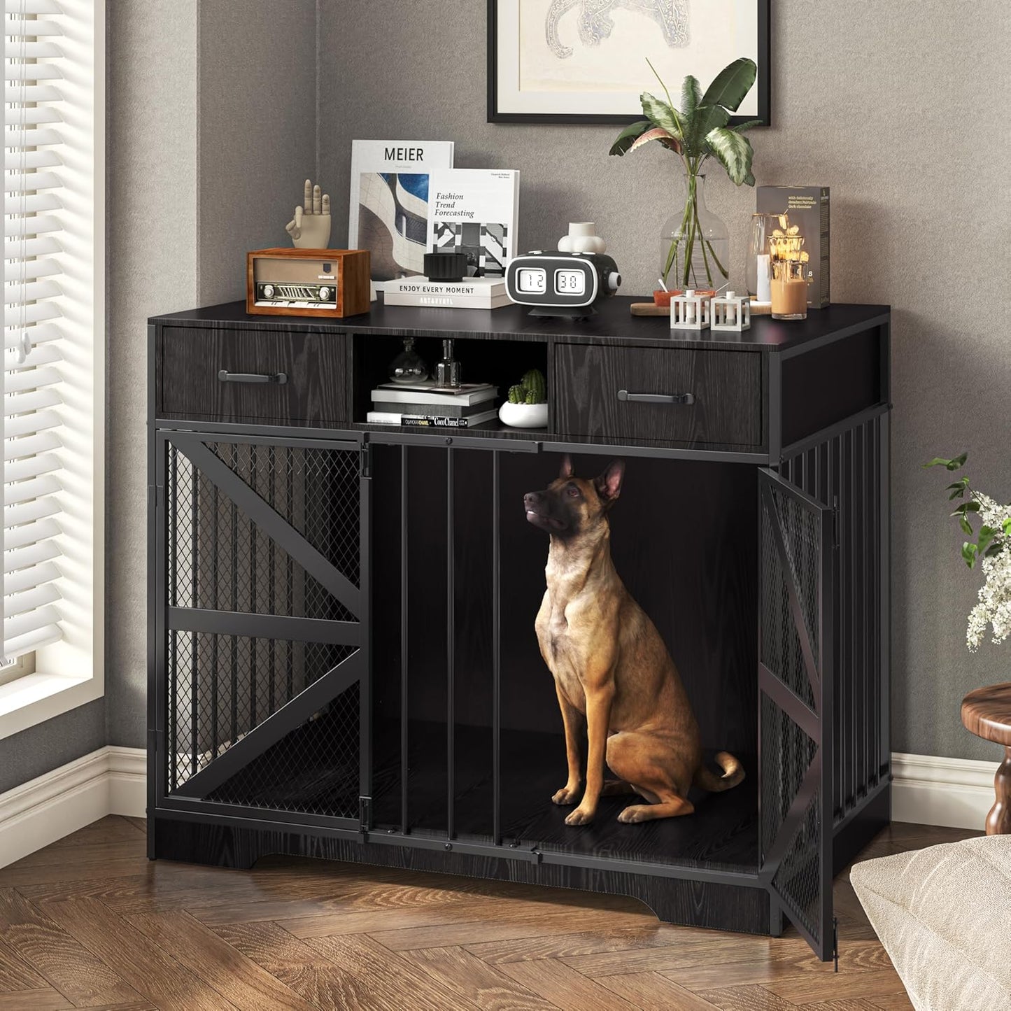 44in Large Dog Crate Furniture for Stylish Indoor Living