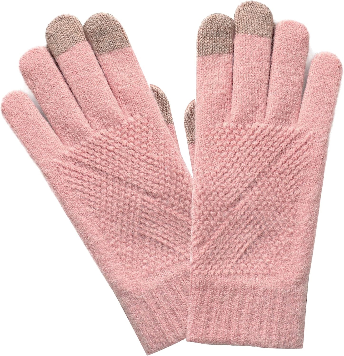 Warm Alpaca Fleece Knit Touch Gloves for Women