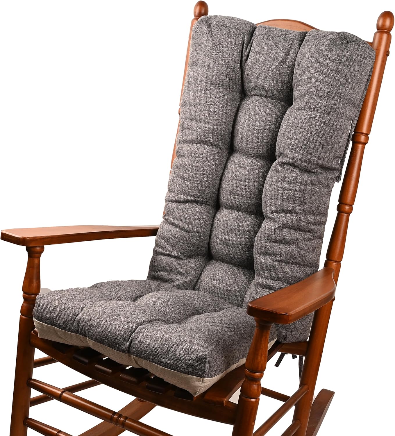 18 in Jumbo Rocking Chair Cushions with Ties for Comfort