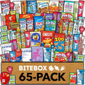 BITEBOX Snack Box 65 Count Variety Pack - Holiday Care Package