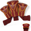 NCAA Numbered 1, 3 & X Golf Headcovers - Velour Lined Collegiate Set