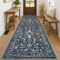 KILOCOCO Hallway Runner 3x8 Rug Runner - Washable Non-Slip Vintage