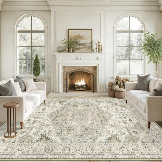 8x10 Area Rugs for Living Room Washable Non Slip Vintage Rug