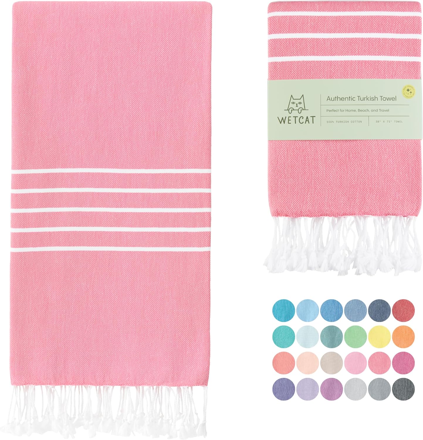 WETCAT Turkish Beach Towel Oversized - Ultra Soft & Quick Drying