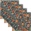 Vintage Floral Blue Cocktail Napkins - 50 Pack