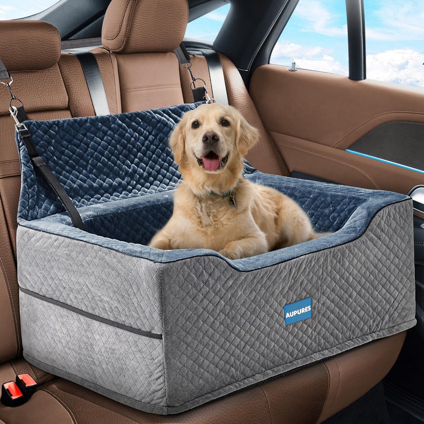 Aupures Perfect Pet Car Seat for Medium Dogs Under 55 lbs