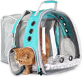 Lollimeow Cat Carrier Backpack Expandable Green - Fits Pets to 14lbs