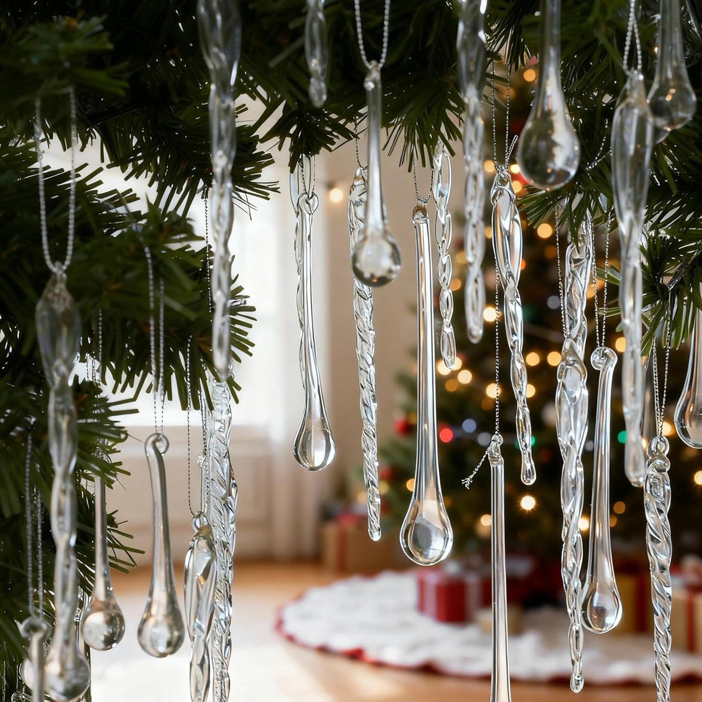 Stunning Glass Icicle Ornaments for Christmas Tree Decor