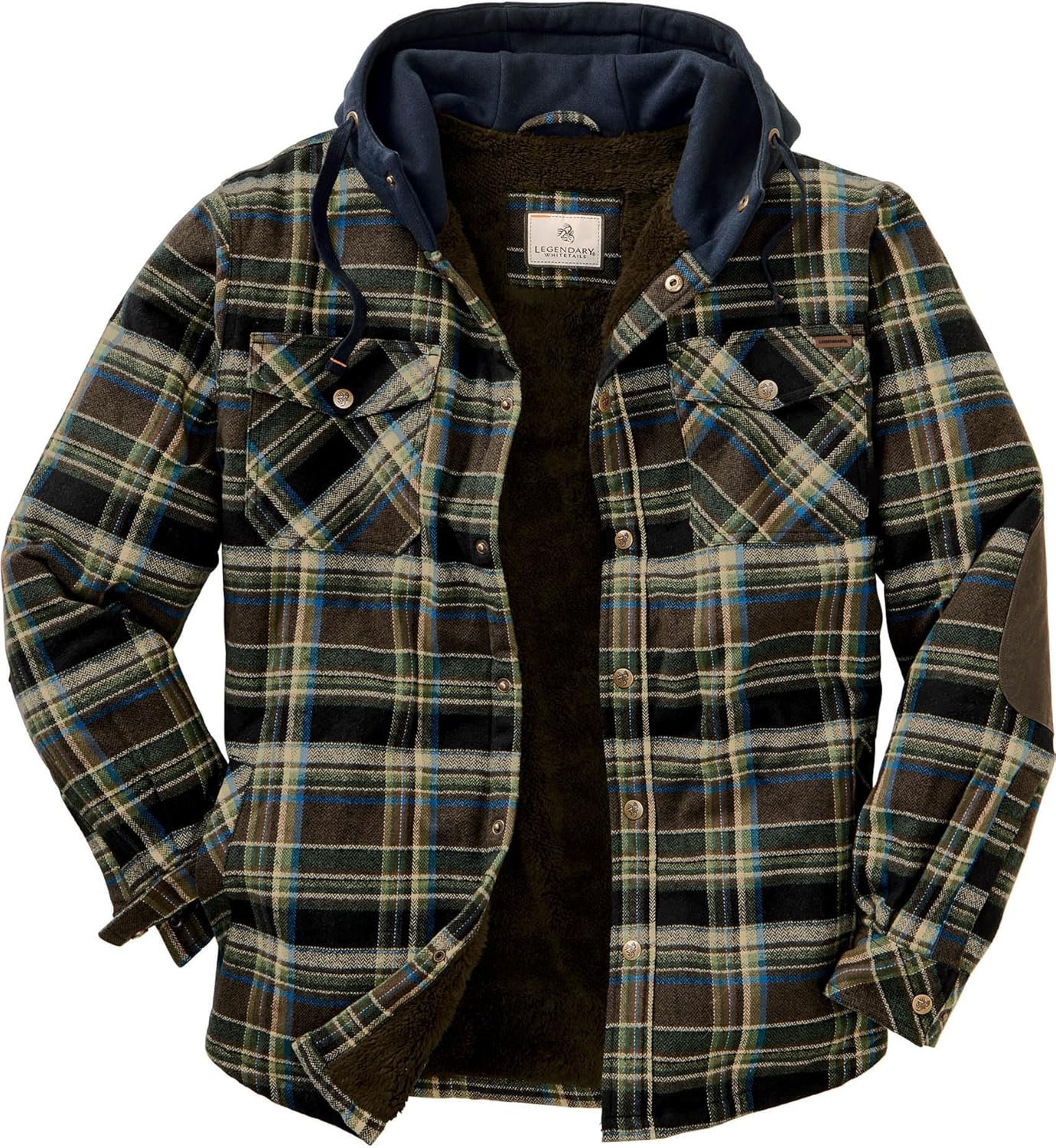 Legendary Whitetails Men's Hooded Shirt Jacket for Comfort