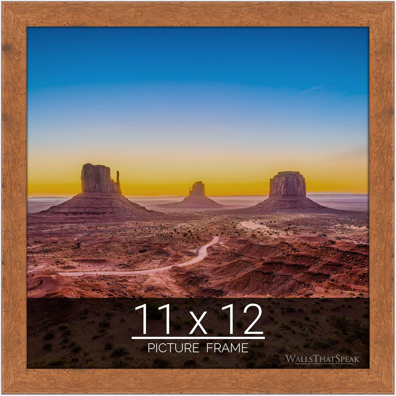 Light Walnut Rustic Pine Picture Frame for Puzzles and Photos