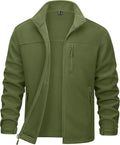 Men's Winter Zip Up Polar Fleece Jacket with 3 Pockets - Warm Layer