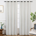 DriftAway Farmhouse Linen Blend Blackout Curtains 102 in - Light