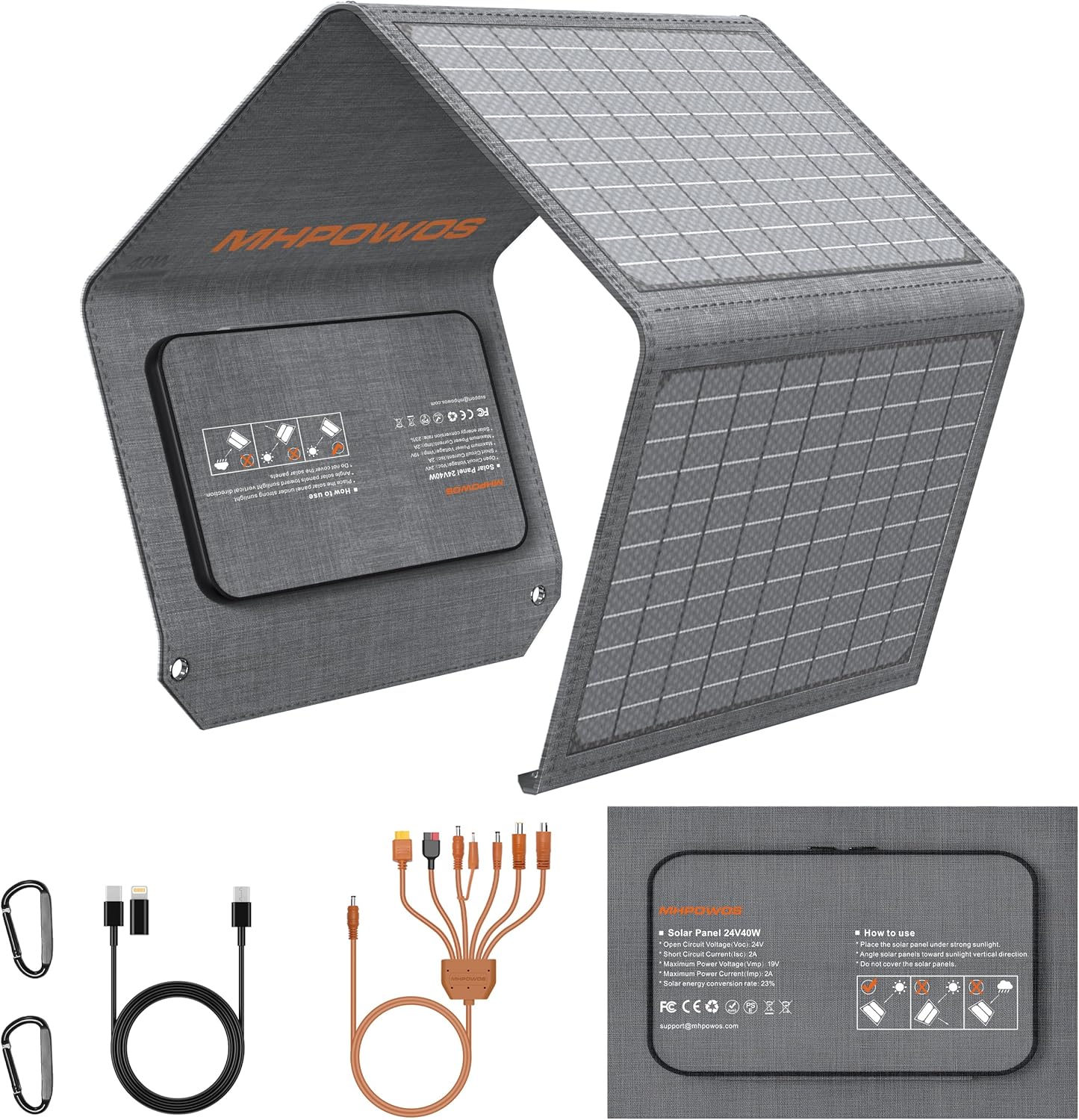 Ultra-Compact 40W Solar Charger: 23% Efficient