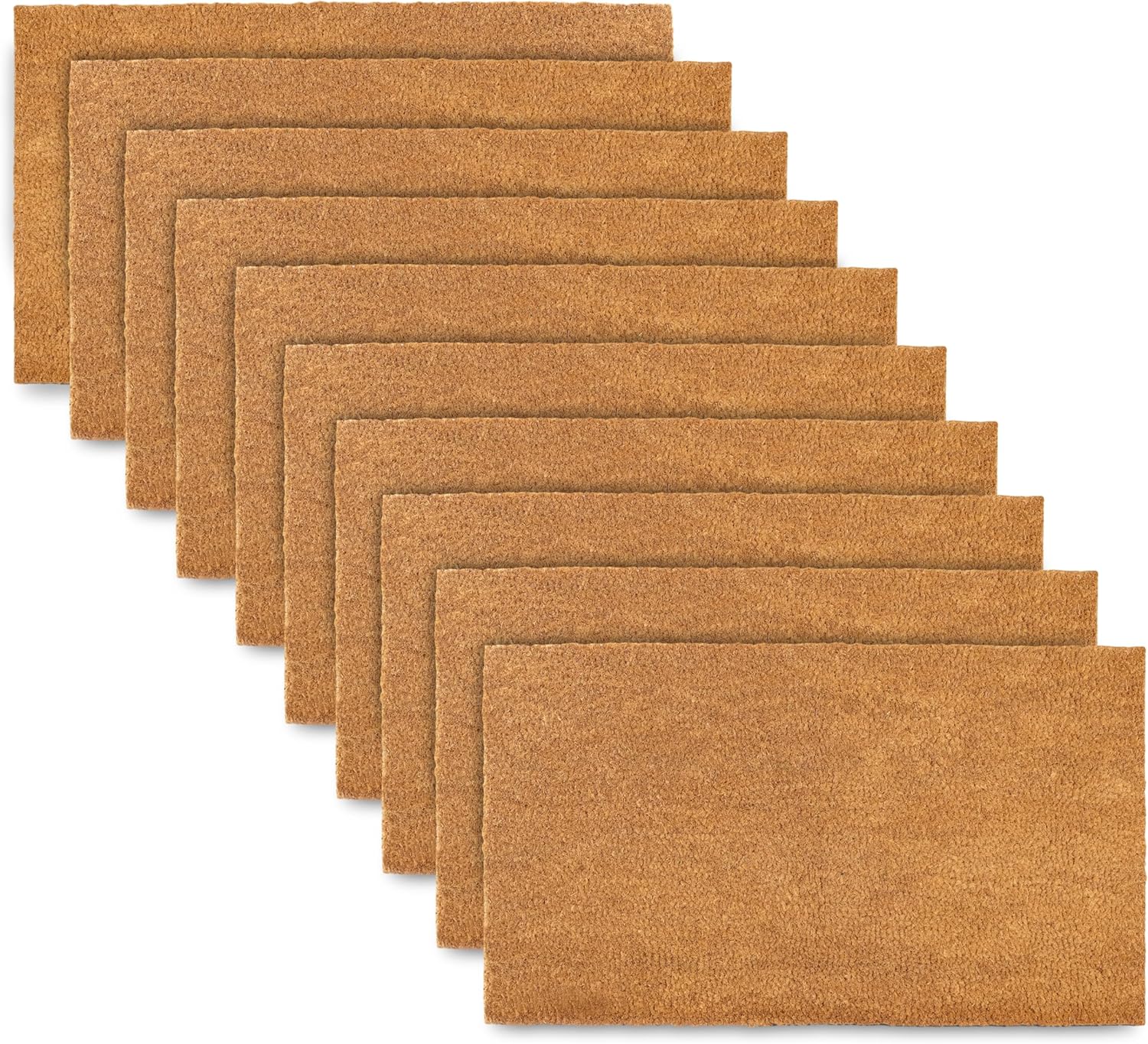 Plain Coir Doormat Bulk 10 Pack for Crafting and Painting