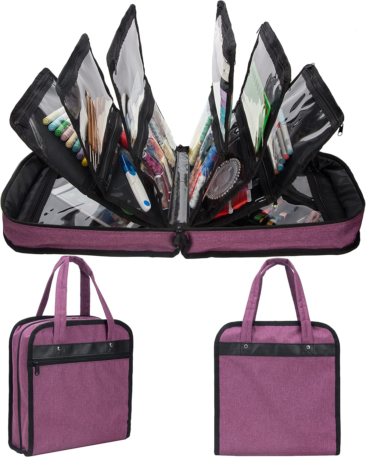 PACMAXI Sewing Accessories Storage Bag for Craft Tools and More