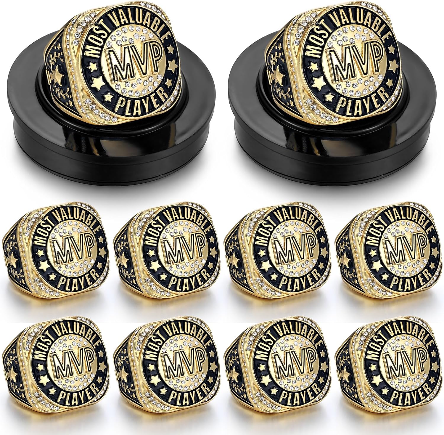 10pcs MVP Championship Trophy Rings for All Sports Celebrations