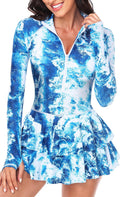 Rash Guard for Women One Piece Modest Swimsuit - UPF50+ Protection