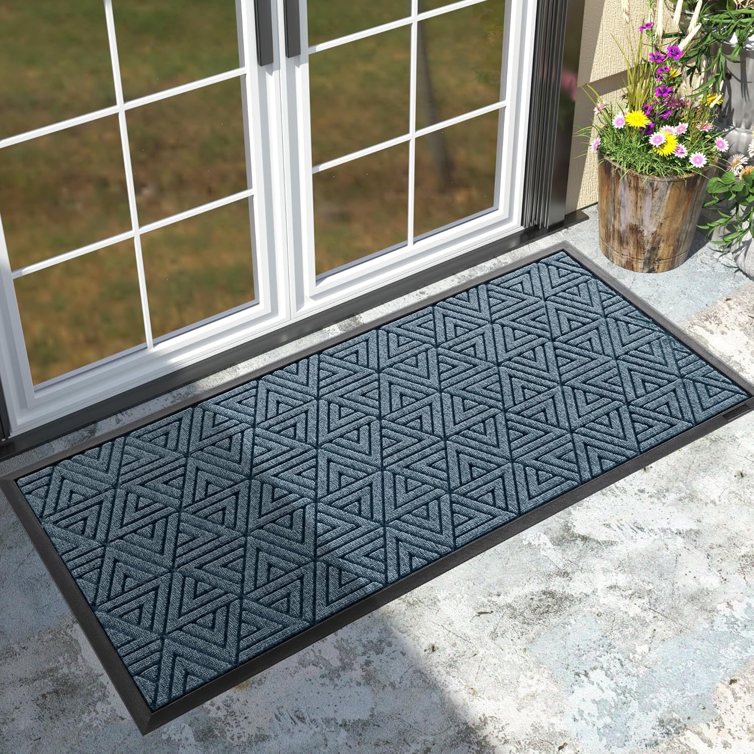Yimobra Large Door Mat 47x24, All-Weather Non-Slip Welcome Mat