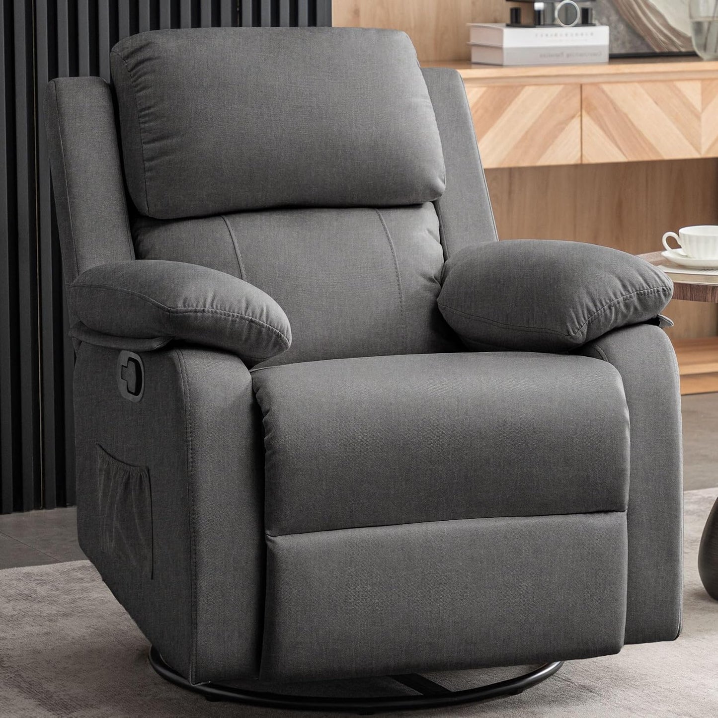 Compact & Comfy Swivel Recliner Chair - Korser