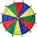 GSI Kids Play Parachute 12 ft, 16 ft, 20 ft Rainbow - Cooperative Play