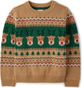 Boys Long Sleeve Crew Neck Pullover Sweater - Combed Cotton
