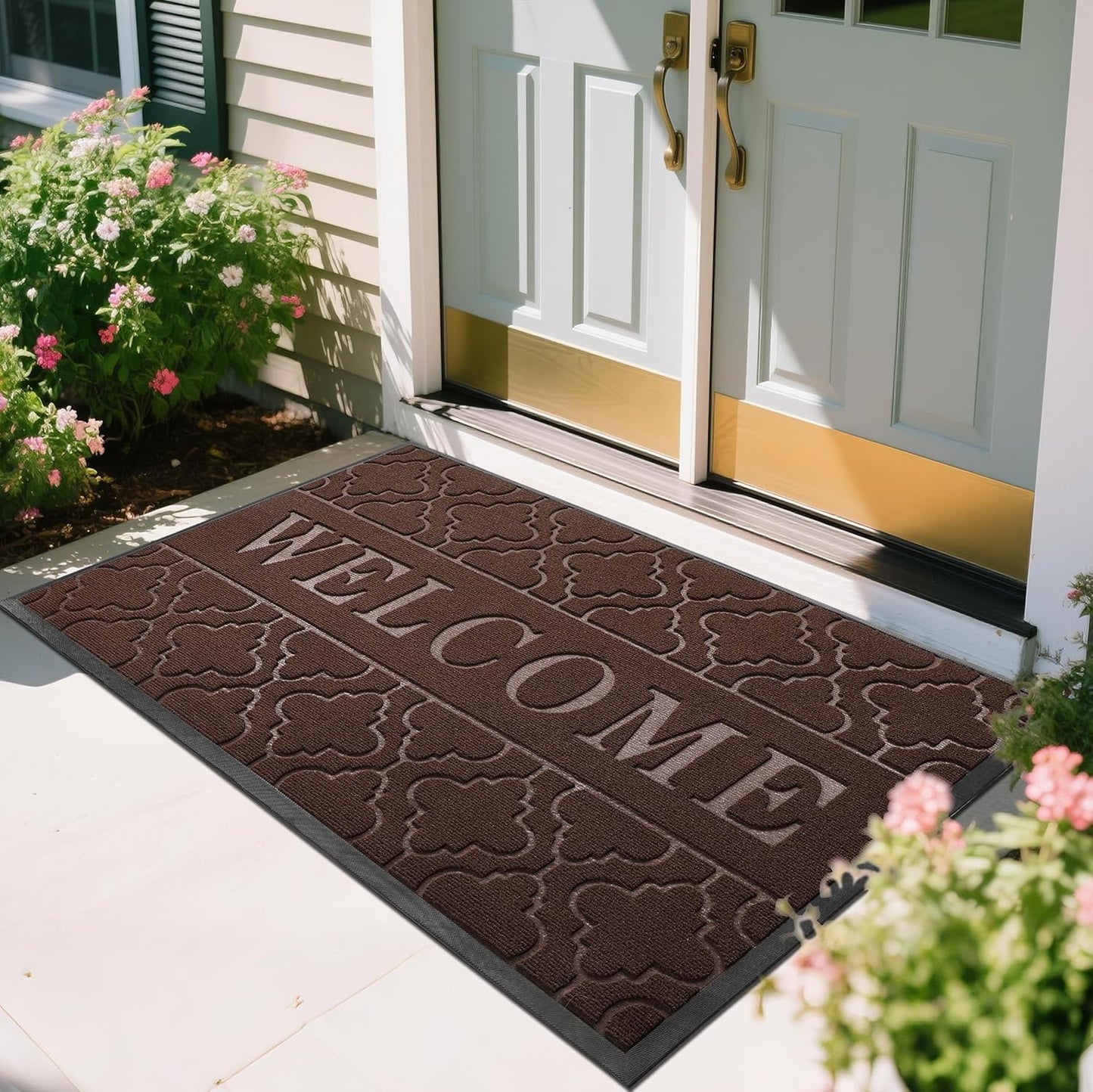 Yimobra Welcome Mat Outdoor Indoor, Heavy Duty Non-Slip Doormat