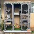 Aivituvin Outdoor Cat House Catio with Spacious Entrance Door