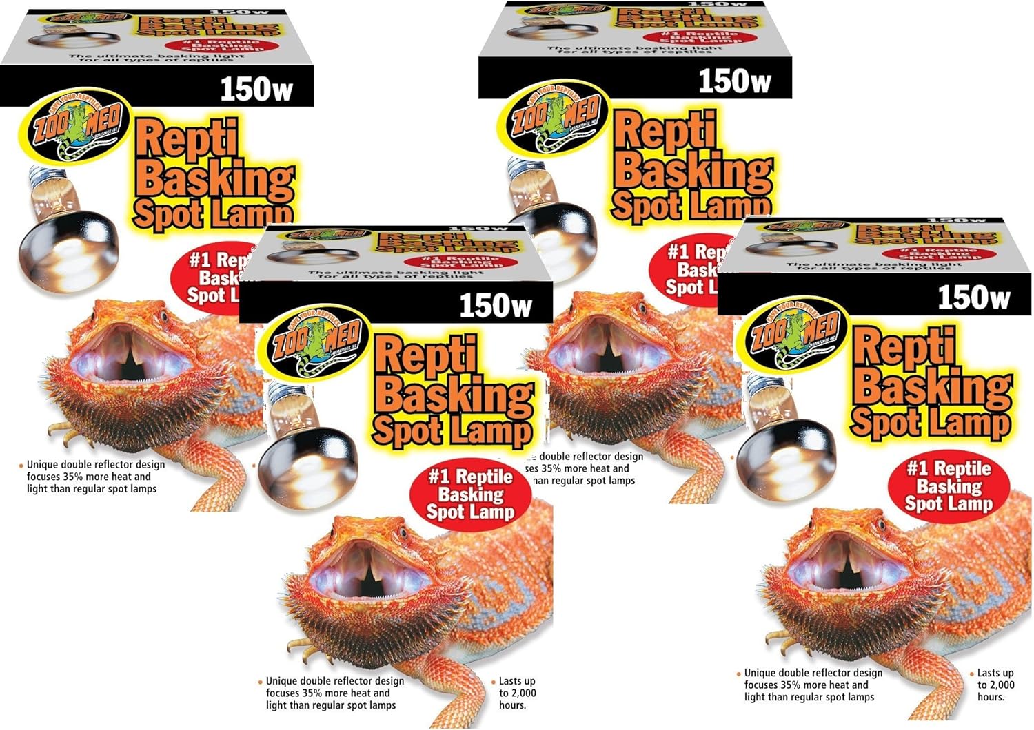 Zoo Med Reptile Basking Spot Lamps 150 Watts for Optimal Heat