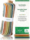 Reusable Paper Towels Value Pack - 24 Cotton, Washable & Absorbent
