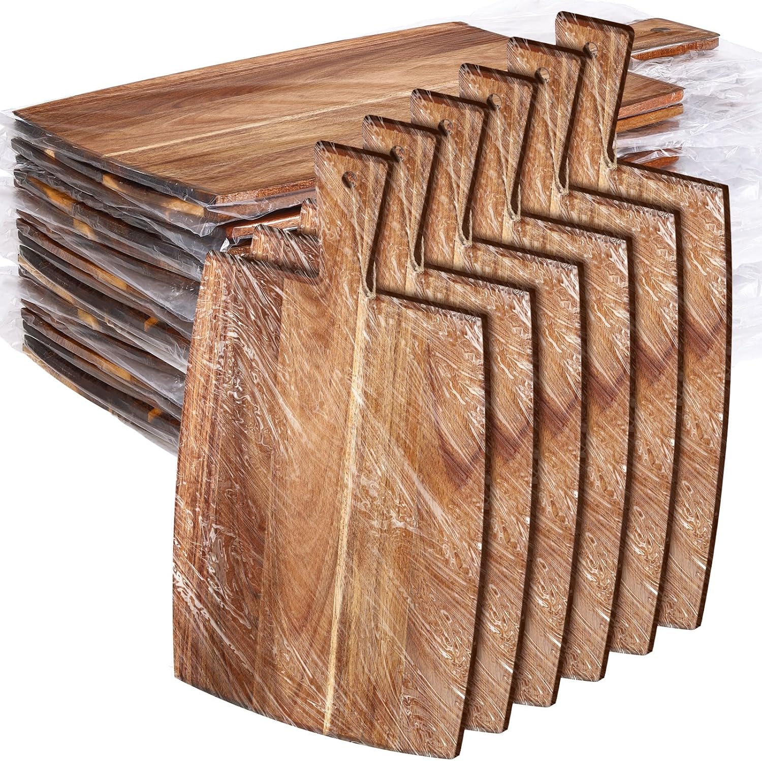 18 Pcs Acacia Wooden Cutting Board Set for Kitchen and Gifts