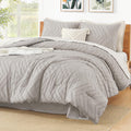 Litanika Linen California King Comforter Set - Oversized Chevron