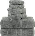 Turkish Cotton Premium Towel Set 6-Piece - Soft, Absorbent Luxury