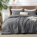 Bedsure Full Comforter Set Charcoal Grey - Soft All-Season Comfort