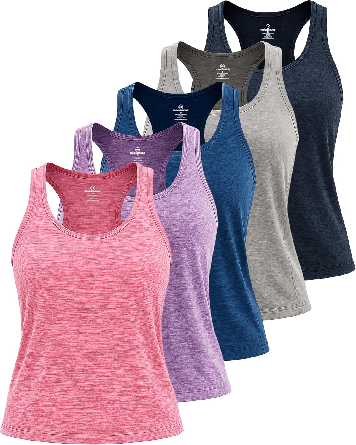Real Essentials Women's Racerback Tank Tops for Activewear