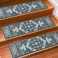 15 Pack 8in x 30in Stair Treads for Wooden Steps - Non Slip Carpet
