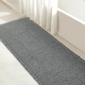 SUBRTEX Waffle Braided Bath Mat 24 in x 55 in - Soft Absorbent Rug