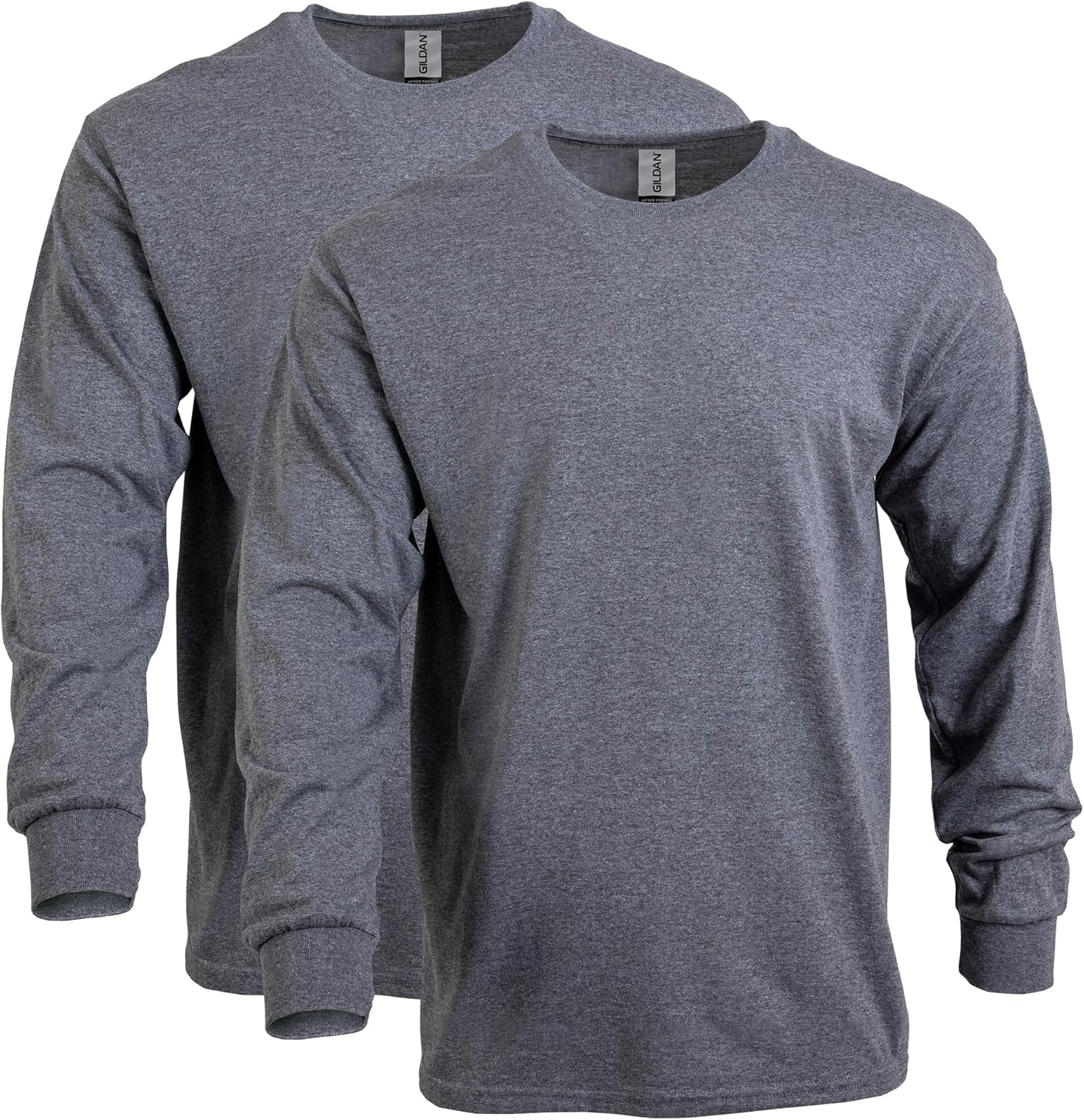 Gildan Heavy Cotton Long Sleeve T-Shirt, 2-Pack - Durability!